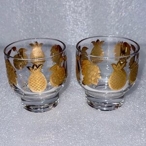 2 Vintage Culver Florentine glasses